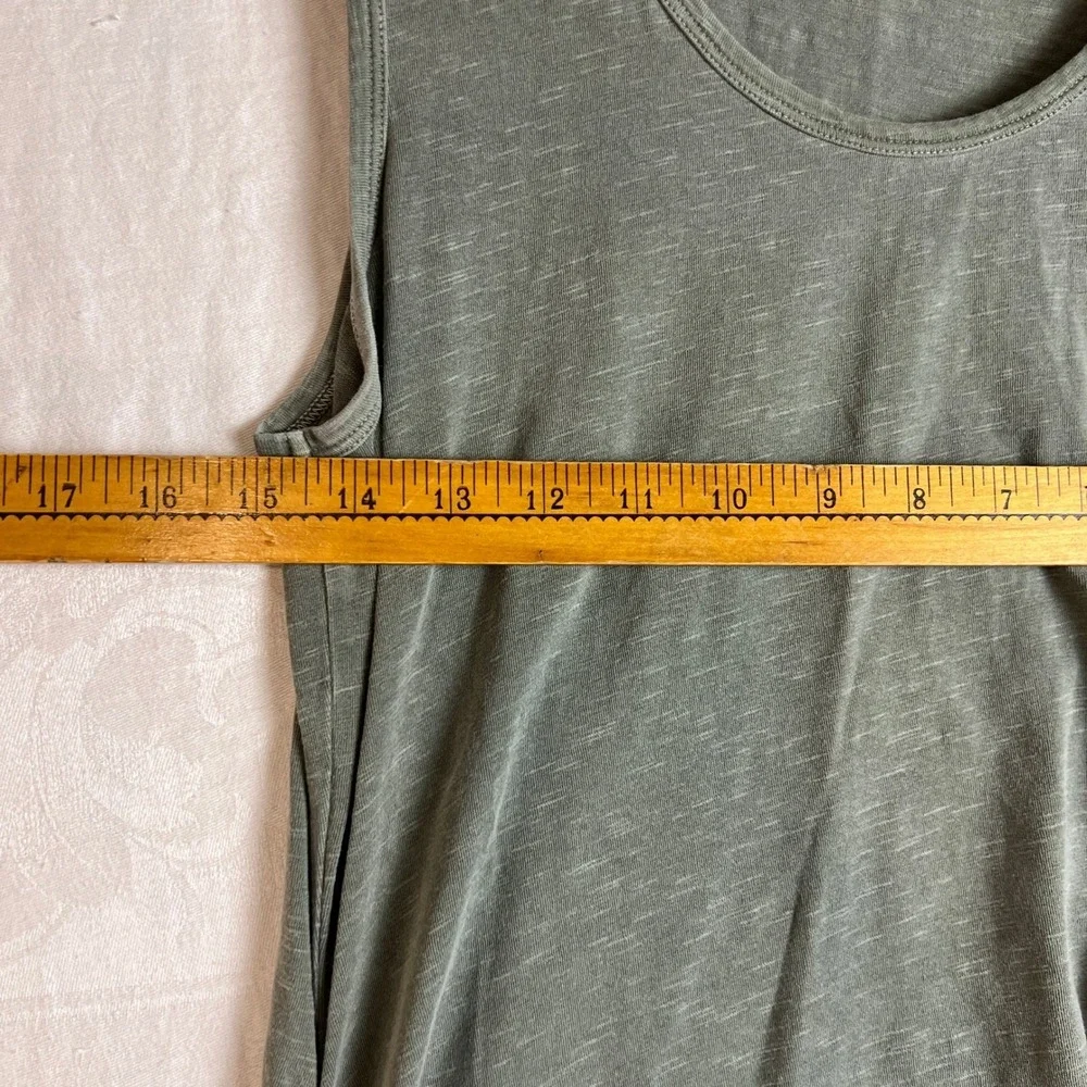SUNDRY Maxi Dress Size 2 Ruched Side Tie Tank Olive‎ Green Made USA